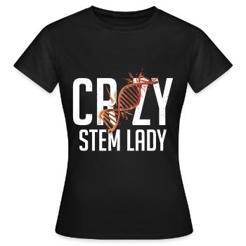 Crazy Stem Lady - Steministe - T-shirt Femme - noir - Devant - AI Model Female 172 dark (172cm)