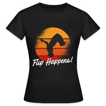 Parkour Design pour Freerunner | Freerunning - T-shirt Femme - noir - Devant - AI Model Female 172 dark (172cm)