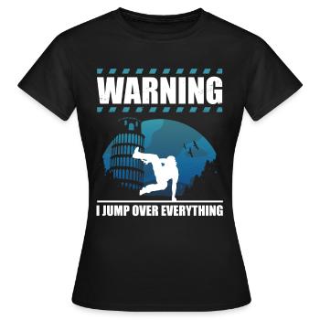 Parkour Design pour Freerunner | Freerunning - T-shirt Femme - noir - Devant - AI Model Female 172 dark (172cm)