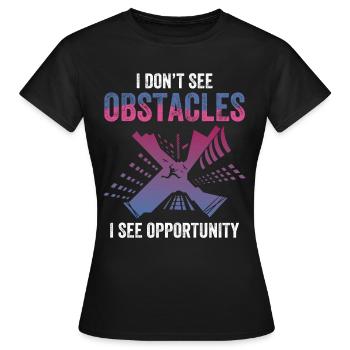 Parkour Design pour Freerunner | Freerunning - T-shirt Femme - noir - Devant - AI Model Female 172 dark (172cm)