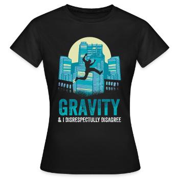Parkour Design pour Freerunner | Freerunning - T-shirt Femme - noir - Devant - AI Model Female 172 dark (172cm)