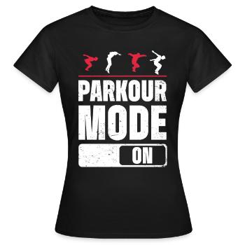 Parkour Design pour Freerunner | Freerunning - T-shirt Femme - noir - Devant - AI Model Female 172 dark (172cm)