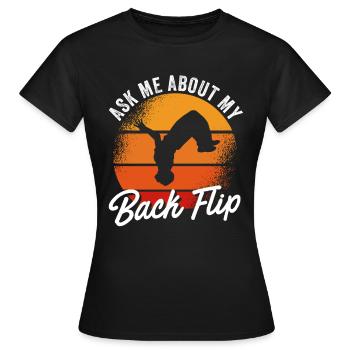 Parkour Design pour Freerunner | Freerunning - T-shirt Femme - noir - Devant - AI Model Female 172 dark (172cm)