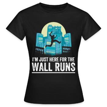 Parkour Design pour Freerunner | Freerunning - T-shirt Femme - noir - Devant - AI Model Female 172 dark (172cm)