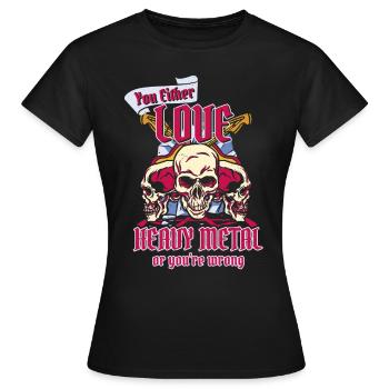 Heavy Metal Music - Women's T-Shirt - black - Front - AI Model Female 172 dark (172cm)