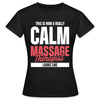 Massage Therapist - Frauen T-Shirt - Schwarz - Vorne - AI Model Female 172 dark (172cm)