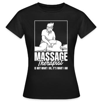 Massage Therapist - Women's T-Shirt - black - Front - AI Model Female 172 dark (172cm)