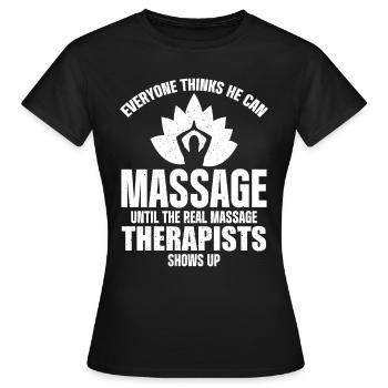 Massage Therapist - Frauen T-Shirt - Schwarz - Vorne - AI Model Female 172 dark (172cm)