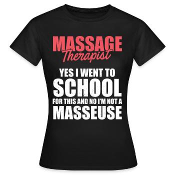 Massage Therapist - Frauen T-Shirt - Schwarz - Vorne - AI Model Female 172 dark (172cm)