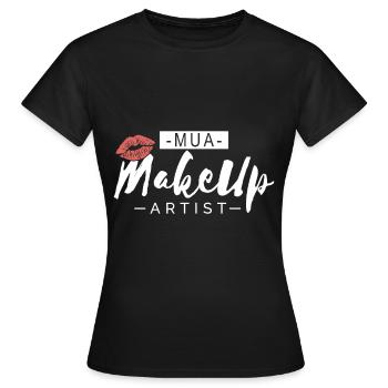 Makeup Artist - Women's T-Shirt - black - Front - AI Model Female 172 dark (172cm)