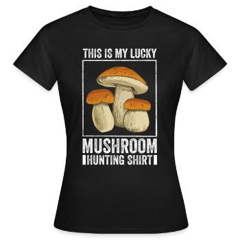 Mushroom Hunting - Frauen T-Shirt - Schwarz - Vorne - AI Model Female 172 dark (172cm)