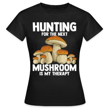 Mushroom Hunting - Frauen T-Shirt - Schwarz - Vorne - AI Model Female 172 dark (172cm)