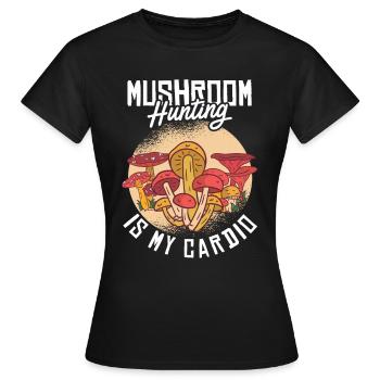 Mushroom Hunting - Frauen T-Shirt - Schwarz - Vorne - AI Model Female 172 dark (172cm)