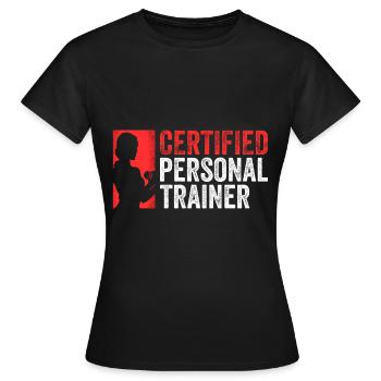 Entraîneur personnel certifié - T-shirt Femme - noir - Devant - AI Model Female 172 dark (172cm)