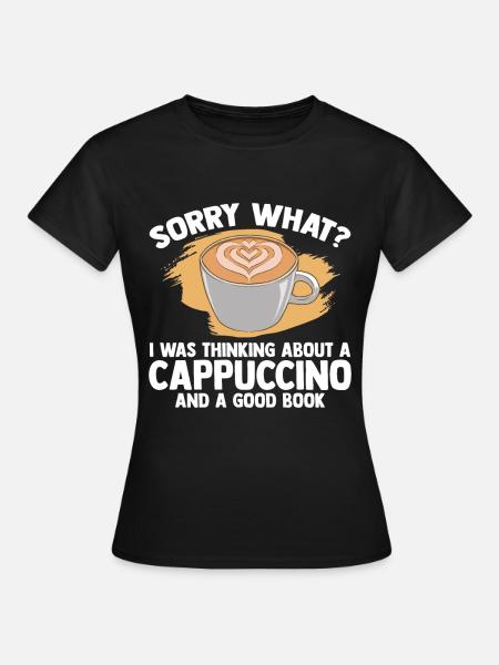 Cappuccino et un bon livre - T-shirt Femme - noir