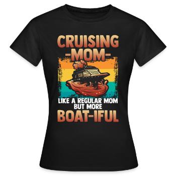 Cruising Vacation Mom - Cruise Ship - Frauen T-Shirt - Schwarz - Vorne - AI Model Female 172 dark (172cm)