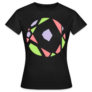 abstrakte Sphäre - Frauen T-Shirt - Schwarz - Vorne - AI Model Female 172 dark (172cm)