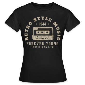 Retro 1944 Geburtstagsgeschenk 1944 Jahrgang 1944 - Frauen T-Shirt - Schwarz - Vorne - AI Model Female 172 dark (172cm)