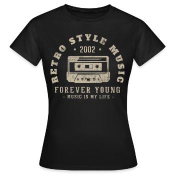Retro 2002 Geburtstagsgeschenk 2002 Jahrgang 2002 - Frauen T-Shirt - Schwarz - Vorne - AI Model Female 172 dark (172cm)