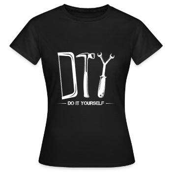 DIY Do It Yourself DIY Saw Hammer Tool - Women's T-Shirt - black - Front - AI Model Female 172 dark (172cm)