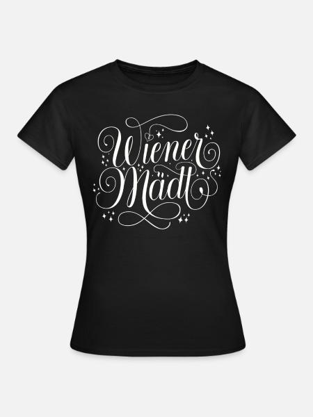 Wien Mädl - Frauen T-Shirt - Schwarz