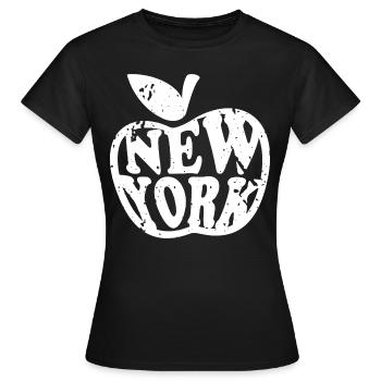 New York Vintage Big Apple - Frauen T-Shirt - Schwarz - Vorne - AI Model Female 172 dark (172cm)