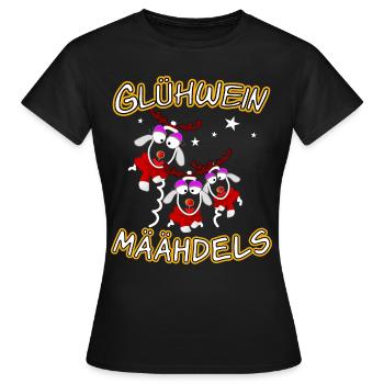 Glühweinmädels - Frauen T-Shirt - Schwarz - Vorne - AI Model Female 172 dark (172cm)
