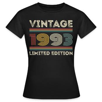 1993 Geburtstag 1993 Retro 1993 Geschenk 1993 - Frauen T-Shirt - Schwarz - Vorne - AI Model Female 172 dark (172cm)