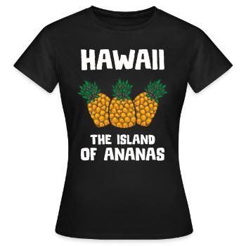Ananas Tropisch Hawaii Geschenk Kinder Herren Obst - Frauen T-Shirt - Schwarz - Vorne - AI Model Female 172 dark (172cm)
