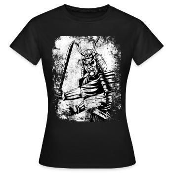 Chemise de guerrier samouraï rétro 7 vertus japon - T-shirt Femme - noir - Devant - AI Model Female 172 dark (172cm)