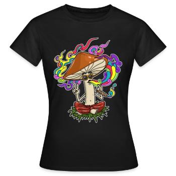 Champignon magique Champignons hallucinogènes Champignons de mauvaises herbes - T-shirt Femme - noir - Devant - AI Model Female 172 dark (172cm)