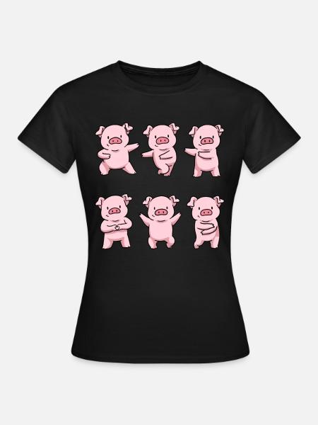 Cochon chemise cochon cadeau hommes cochon - T-shirt Femme - noir