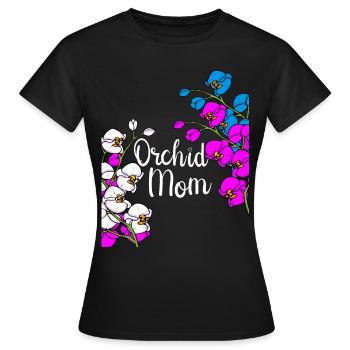 Orchidee Muttertag Geschenk Floristin Orchidee - Frauen T-Shirt - Schwarz - Vorne - AI Model Female 172 dark (172cm)