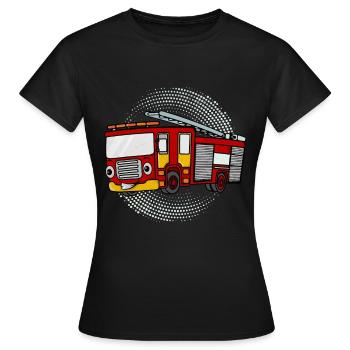 Camion de pompiers Camion de pompiers Cadeau Brigade de pompiers - T-shirt Femme - noir - Devant - AI Model Female 172 dark (172cm)