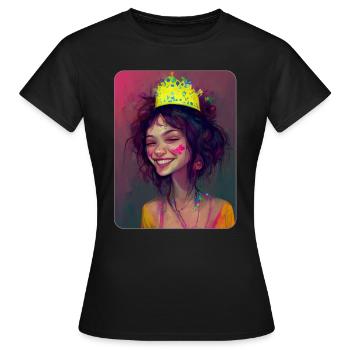Party Princess - Women's T-Shirt - black - Front - AI Model Female 172 dark (172cm)