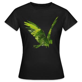 Forêt tropicale perroquet - T-shirt Femme - noir - Devant - AI Model Female 172 dark (172cm)