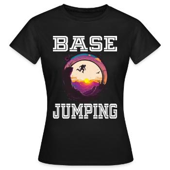 Base Jumping für einen Base Jumper - Frauen T-Shirt - Schwarz - Vorne - AI Model Female 172 dark (172cm)