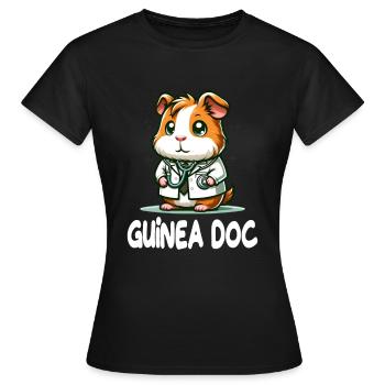 Doktor Meerschweinchen Guinea Doc - Frauen T-Shirt - Schwarz - Vorne - AI Model Female 172 dark (172cm)