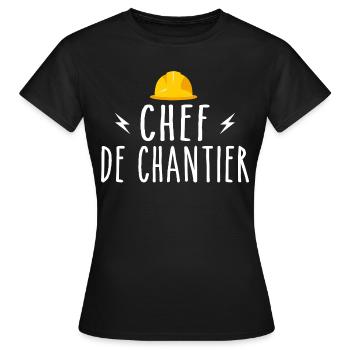 Site Manager - Women's T-Shirt - black - Front - AI Model Female 172 dark (172cm)