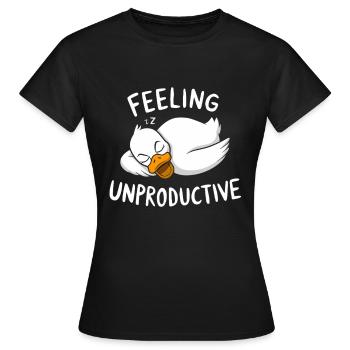 Feeling Unproductive Entspannende Ente - Frauen T-Shirt - Schwarz - Vorne - AI Model Female 172 dark (172cm)