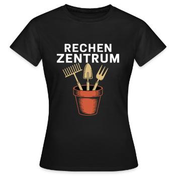 Rechen Zentrum Für Gartenliebhaber Im Stilvollen - Frauen T-Shirt - Schwarz - Vorne - AI Model Female 172 dark (172cm)