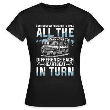 Immer Bereit Den Unterschied Zu Machen Bei Jedem - Frauen T-Shirt - Schwarz - Vorne - AI Model Female 172 dark (172cm)