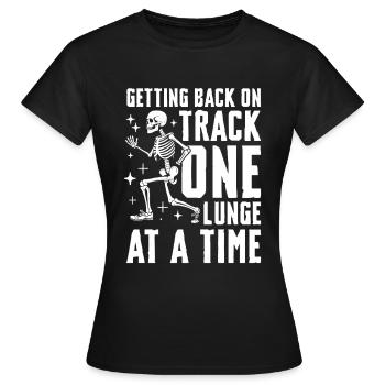 De retour sur la piste Une fente après le - T-shirt Femme - noir - Devant - AI Model Female 172 dark (172cm)