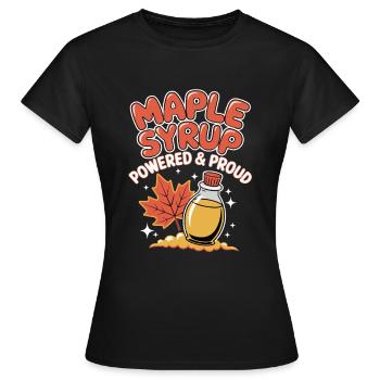 Les amateurs de sirop d’érable : un design puissant et fier pour - T-shirt Femme - noir - Devant - AI Model Female 172 dark (172cm)