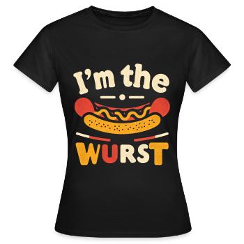 I'm The Wurst 5 - Frauen T-Shirt - Schwarz - Vorne - AI Model Female 172 dark (172cm)