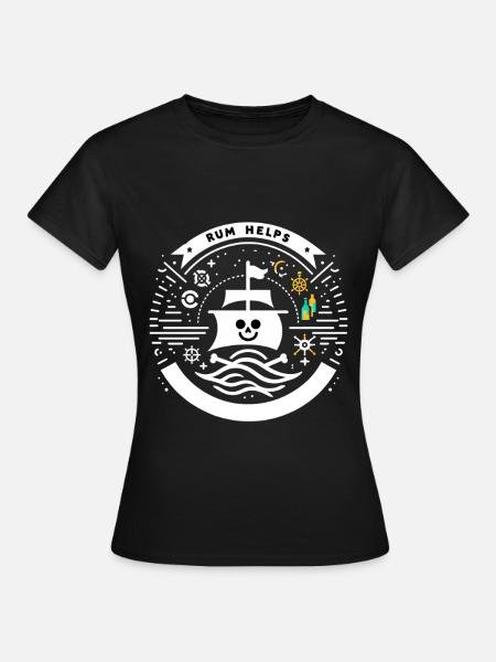 Rum Helps 5 - Frauen T-Shirt - Schwarz