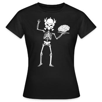 squelette - T-shirt Femme - noir - Devant - AI Model Female 172 dark (172cm)