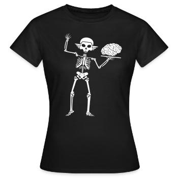 squelette - T-shirt Femme - noir - Devant - AI Model Female 172 dark (172cm)