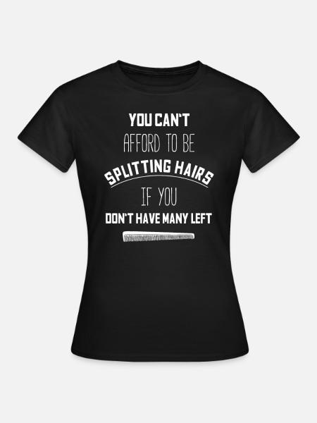 Bald bald head funny gift bald head humor - Women's T-Shirt - black