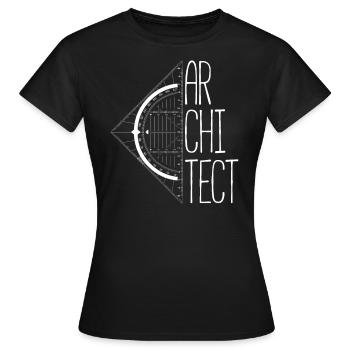Architecte architecte architecte - T-shirt Femme - noir - Devant - AI Model Female 172 dark (172cm)